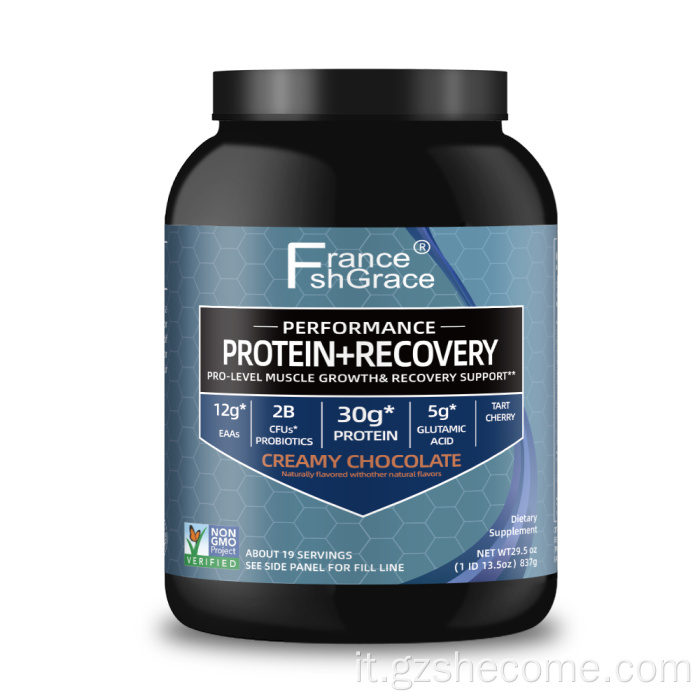 Shecome Protein Recovery Powder Cioccolato Crescita muscolare